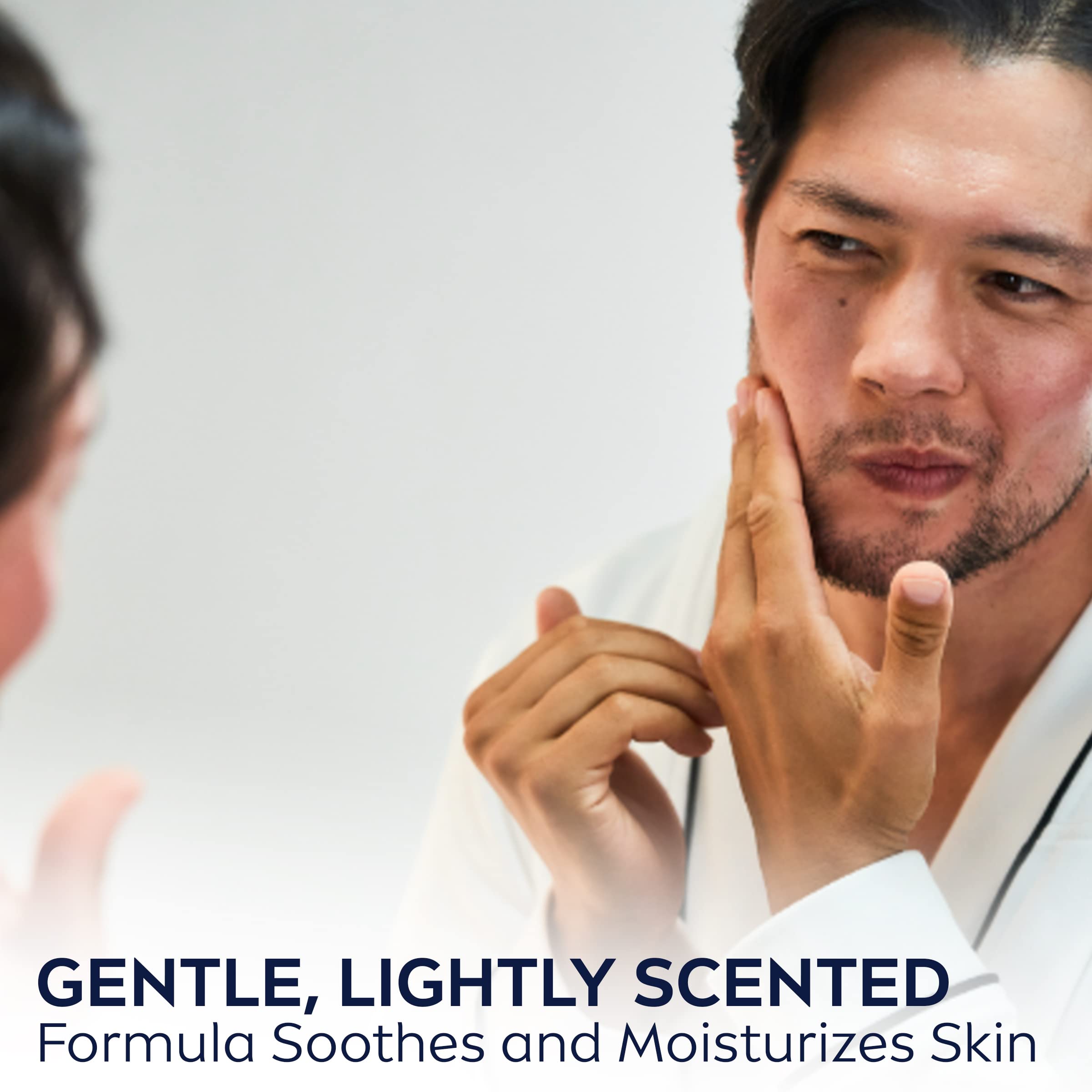 NIVEA MEN Sensitive Cooling Post Shave Balm vitamin e chamomile seaweed extracts infographic