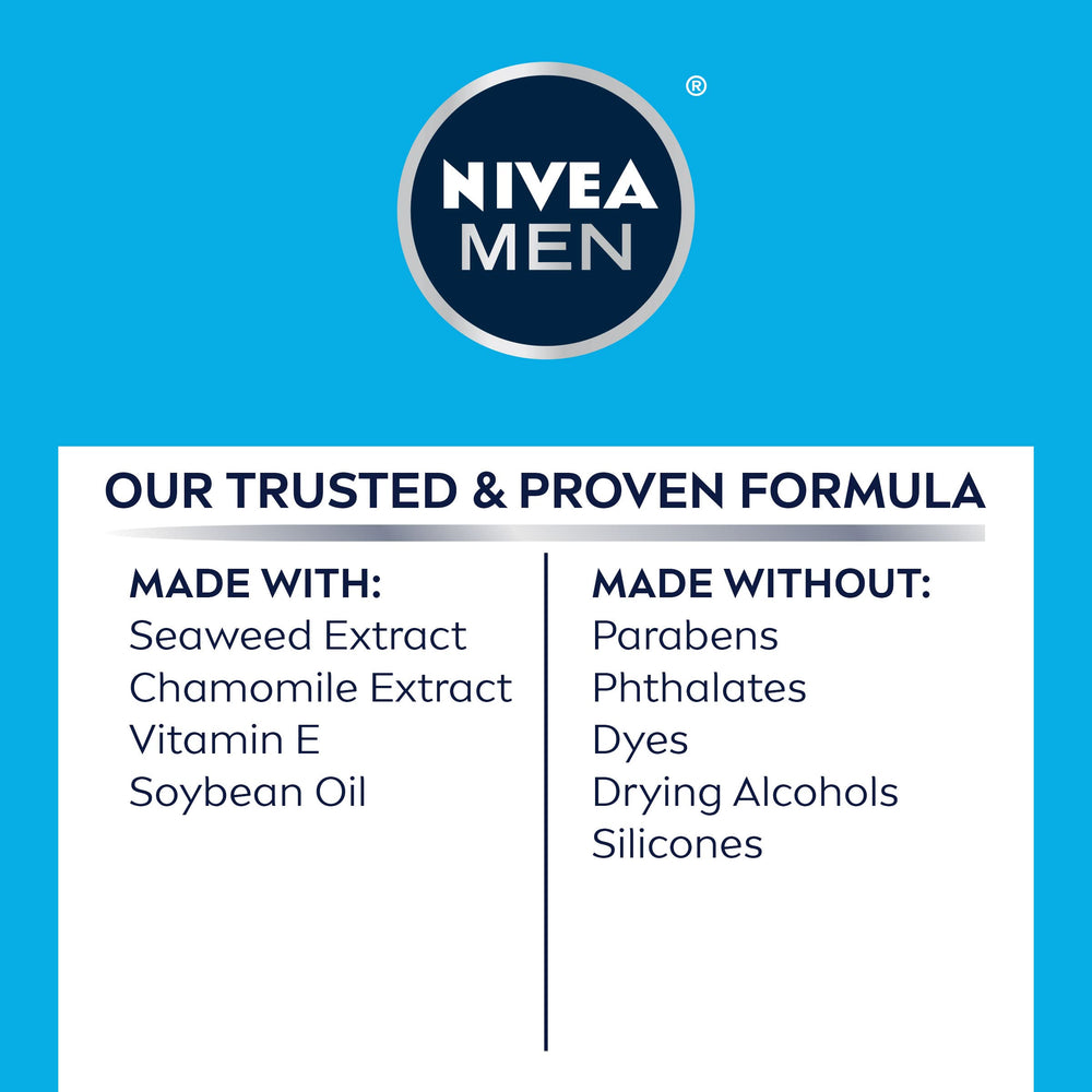 NIVEA MEN Dermatologist-tested label on balm box