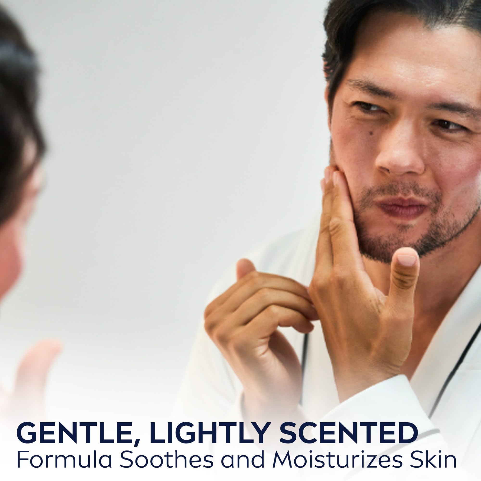 NIVEA MEN Sensitive Soothing Post Shave Balm Vitamin E closeup for moisturized skin.