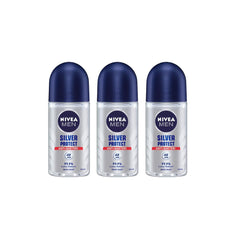 NIVEA Men Silver Protect roll-on pack-shot shows 48-hour protection and fresh scent