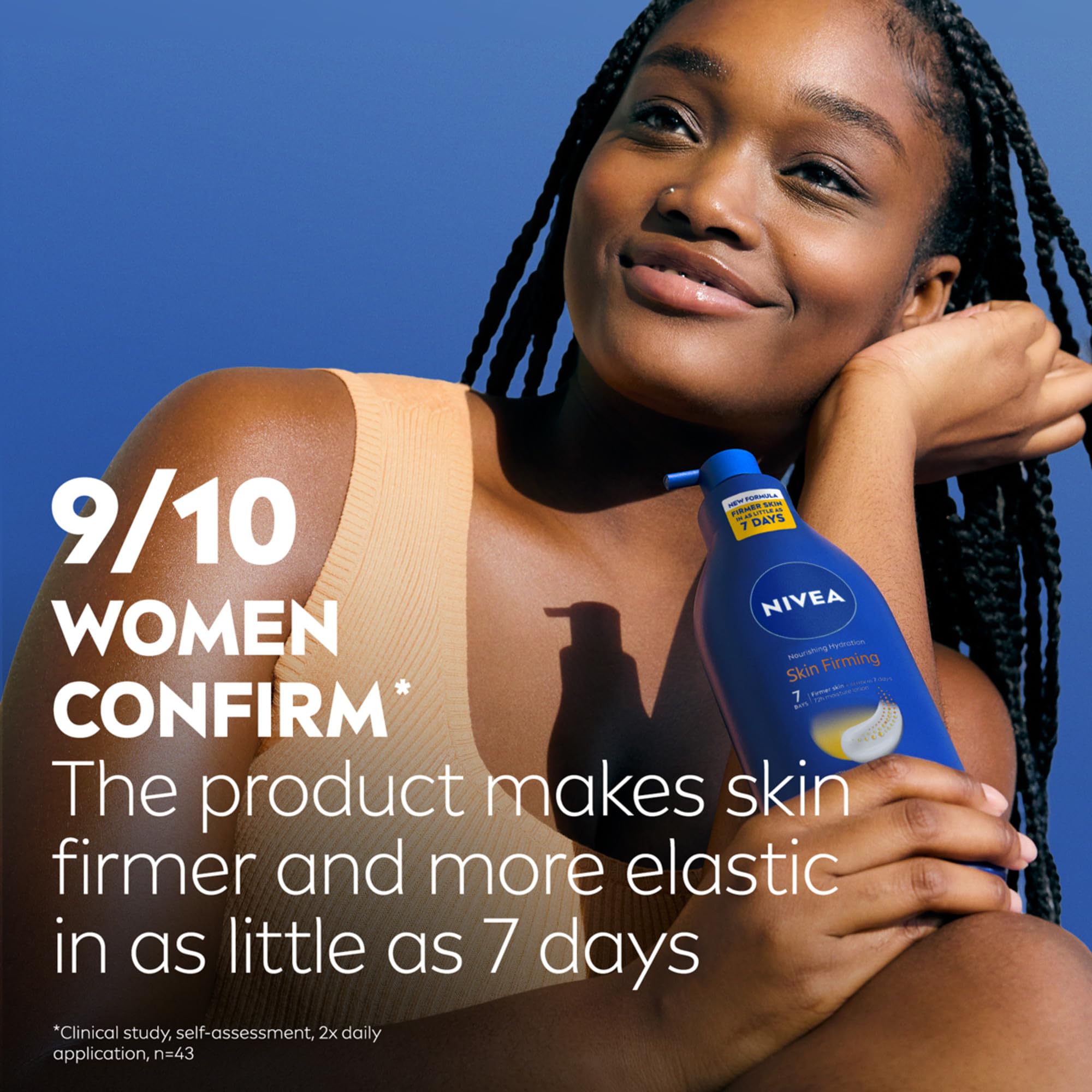 NIVEA Nourishing Hydration lotion being applied to hands and arms
