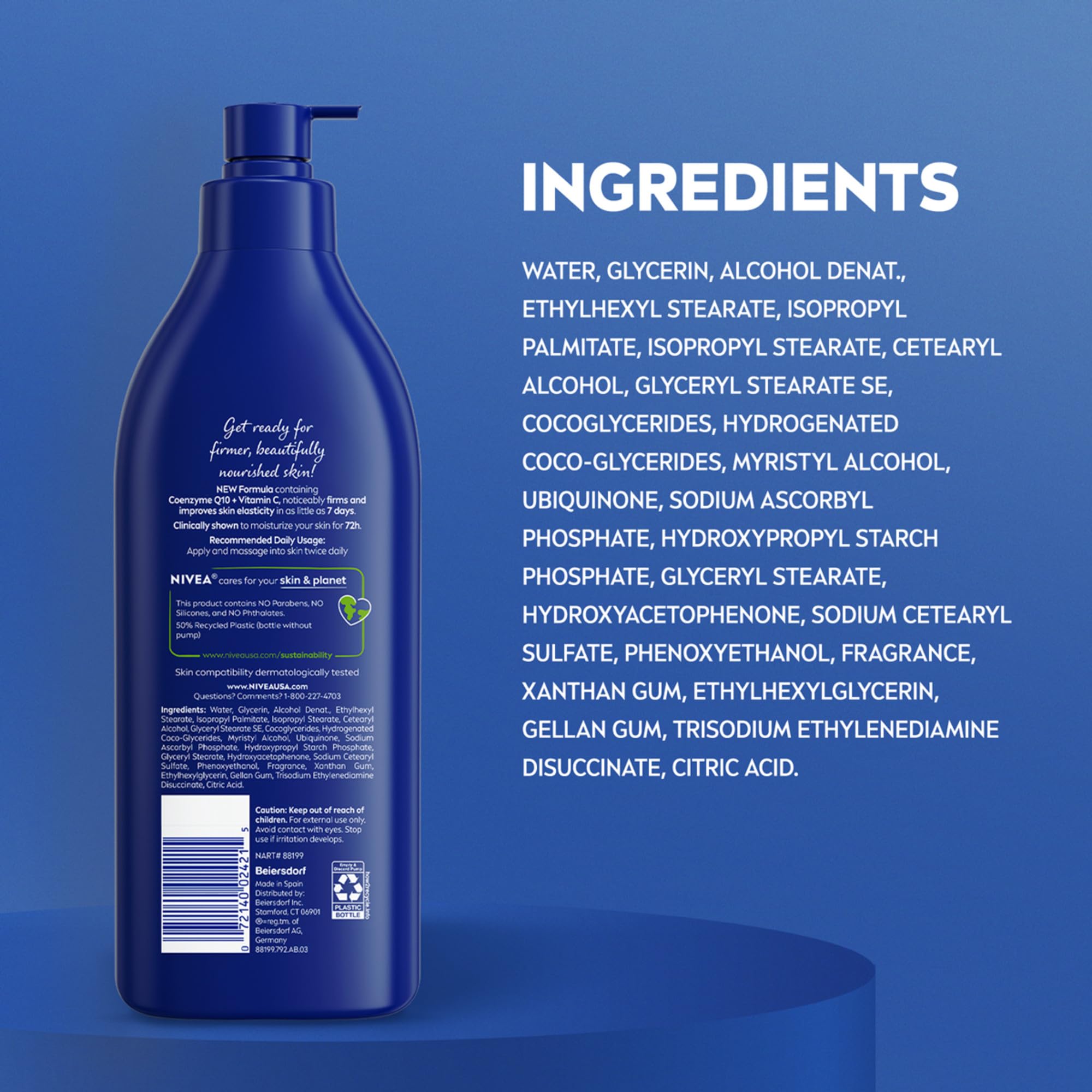 NIVEA Nourishing Hydration packaging details and bottle design