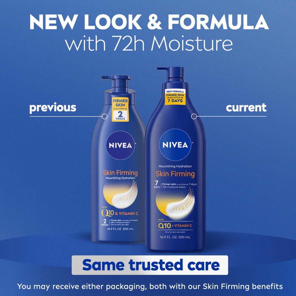 NIVEA Nourishing Hydration with Q10 and Vitamin C close-up of active formula for skin support