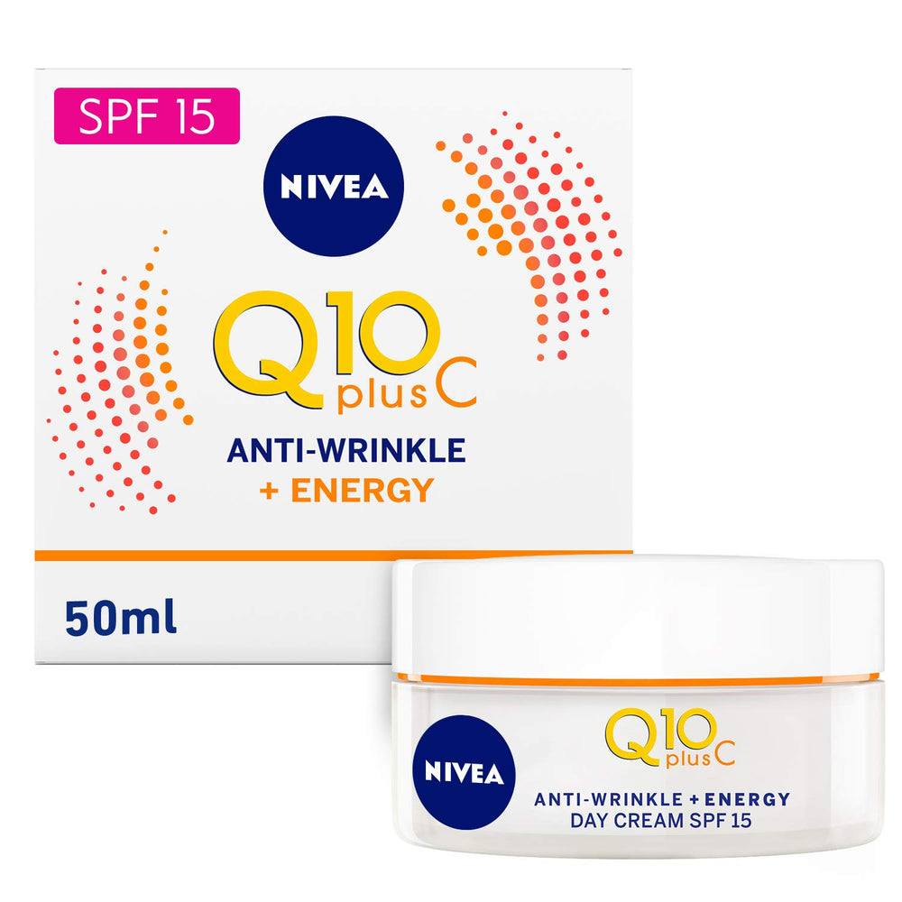 NIVEA Q10 Energy energising day-cream jar texture for smooth, hydrated skin
