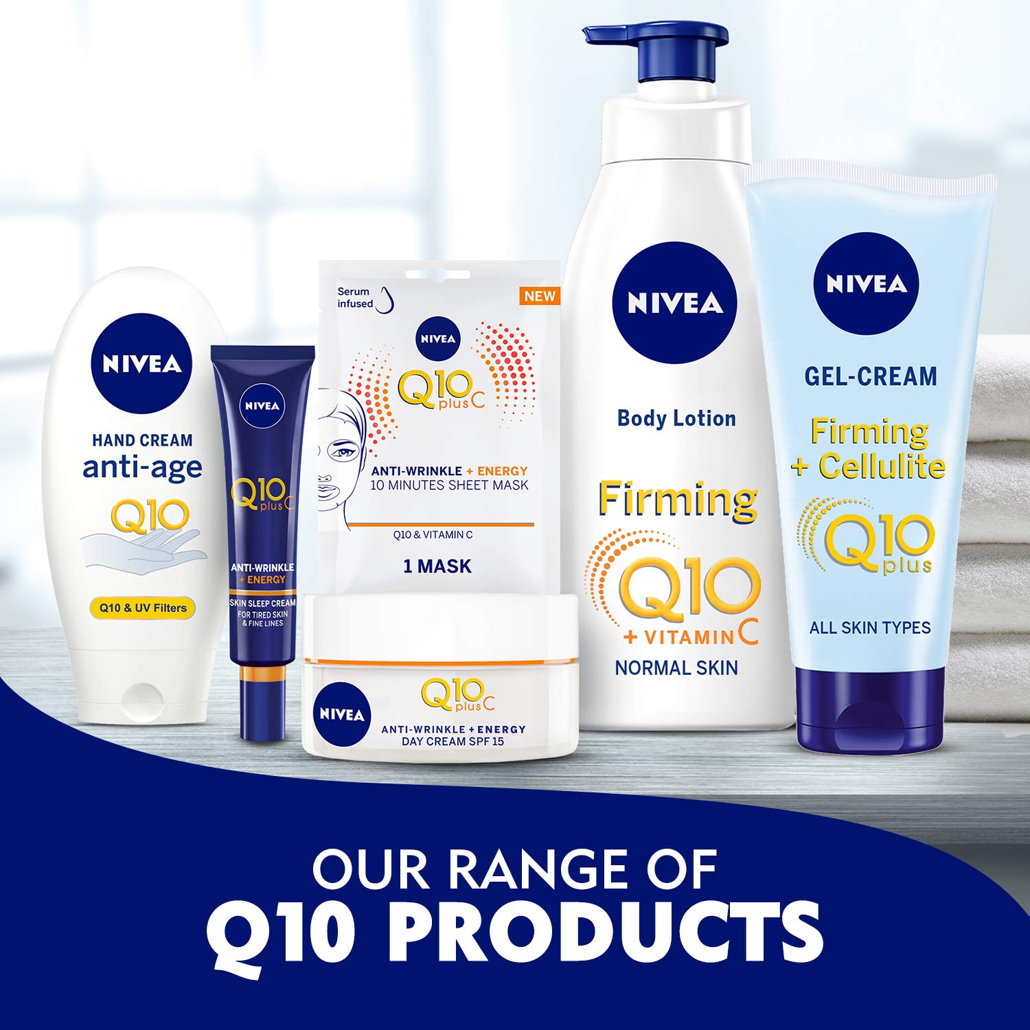 NIVEA Q10 Energy travel-size tube ideal for daily hydration anywhere