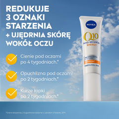 NIVEA Q10 plusC eye cream provides intensive moisture for long-lasting hydration.
