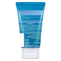 NIVEA Refreshing Face Wash bottle back—notes on vitamin E and usage
