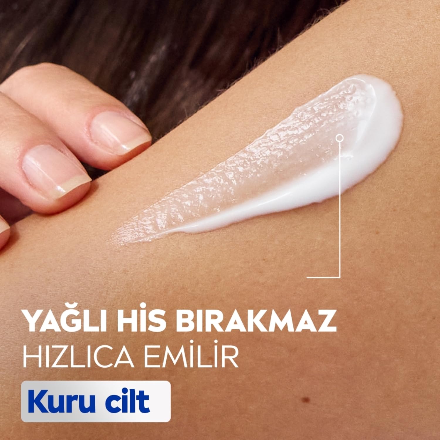 NIVEA rich moisture cream on dry skin during winter.