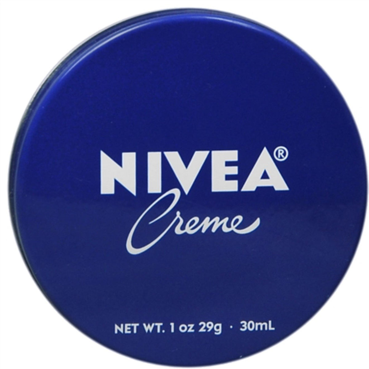NIVEA Skin Creme pack seven tins close-up highlighting rich moisture for dry skin.