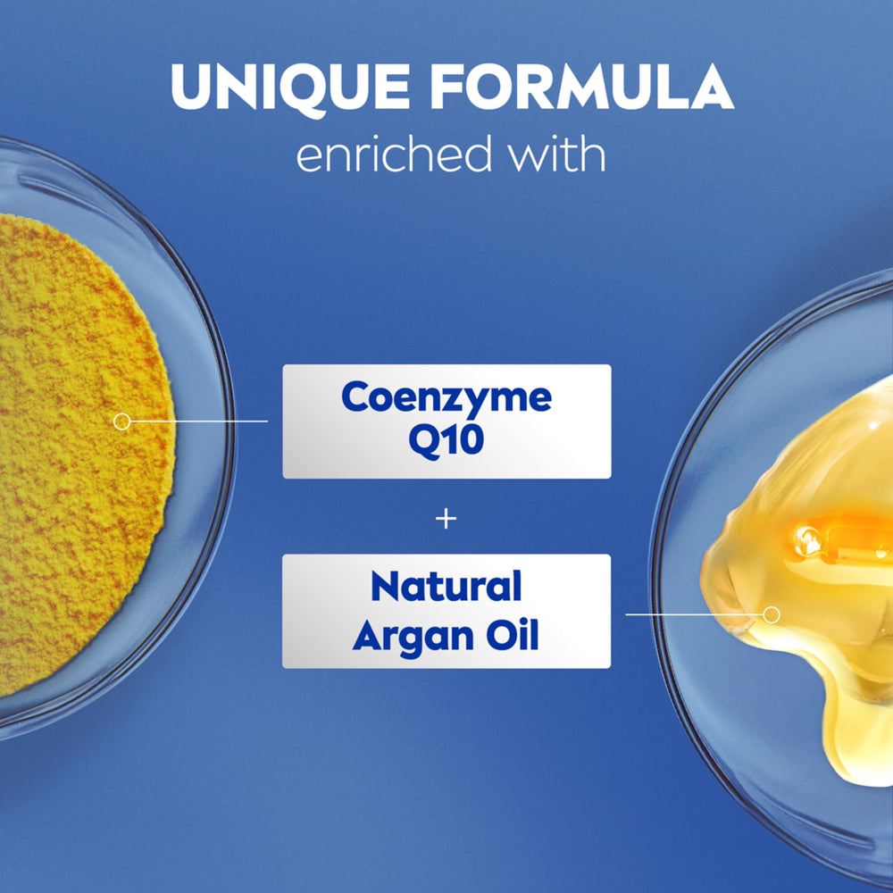 Texture of NIVEA Melanin Beauty lotion spread on skin showing smooth coverage