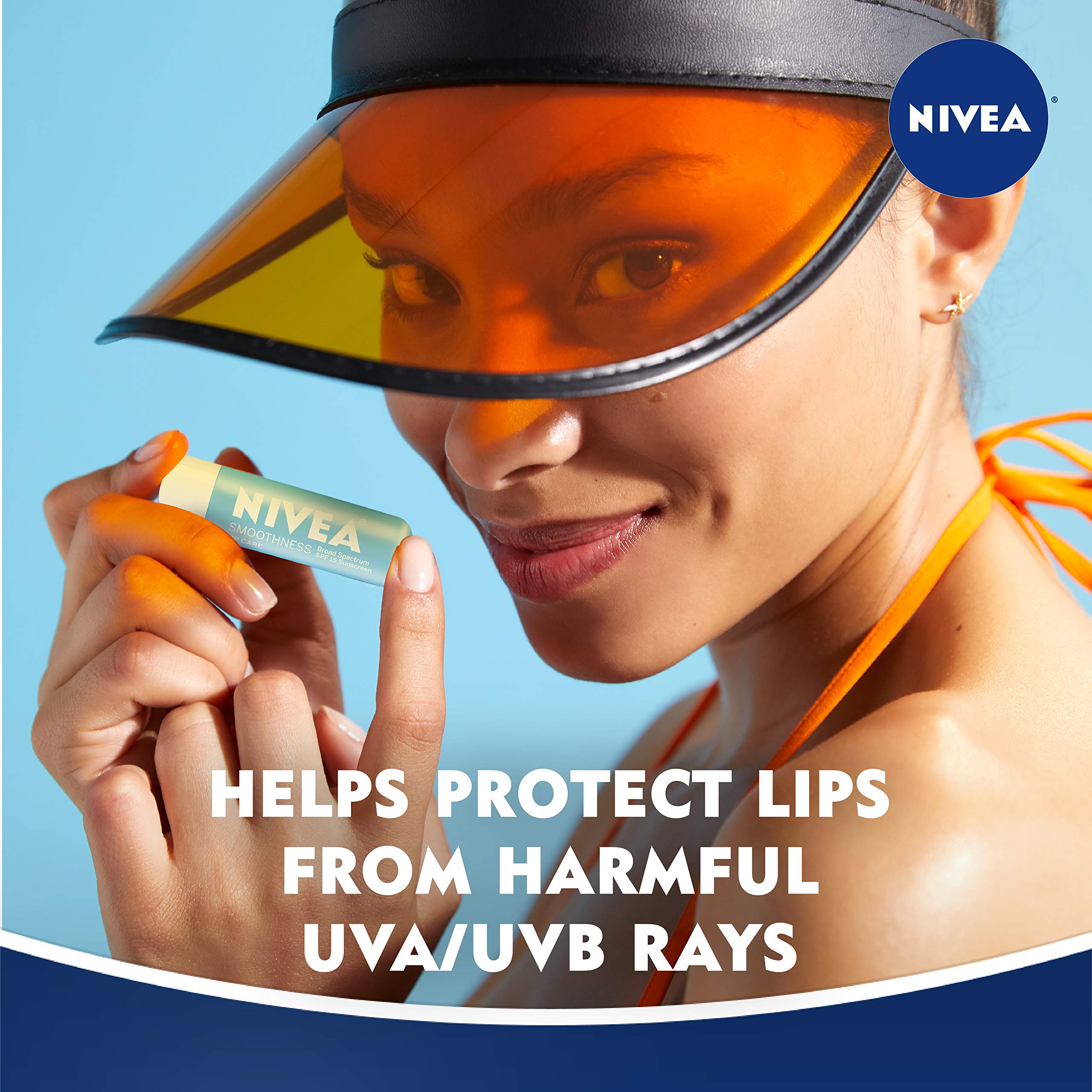 NIVEA Smoothness Lip Care SPF15 balm twist design for easy application