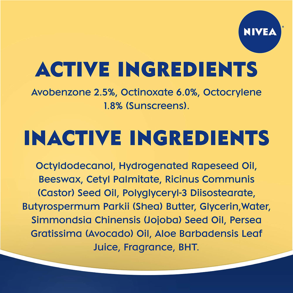NIVEA Smoothness Lip Care SPF15 packaging variations across packs