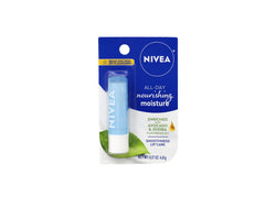 NIVEA Smoothness Lip Care SPF 15 tube close-up highlights nourishing oils