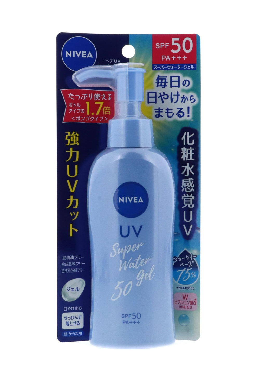 NIVEA Sun Protect Gel Super SPF50 PA applying on skin for even coverage.