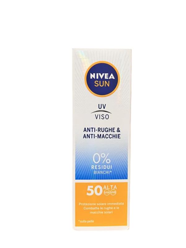 NIVEA Sun UV Face Q10 SPF50 on skin for daily sun protection.