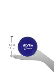 NIVEA Unscented Creme texture close-up, highlighting creamy, non-greasy hydration for dry areas.