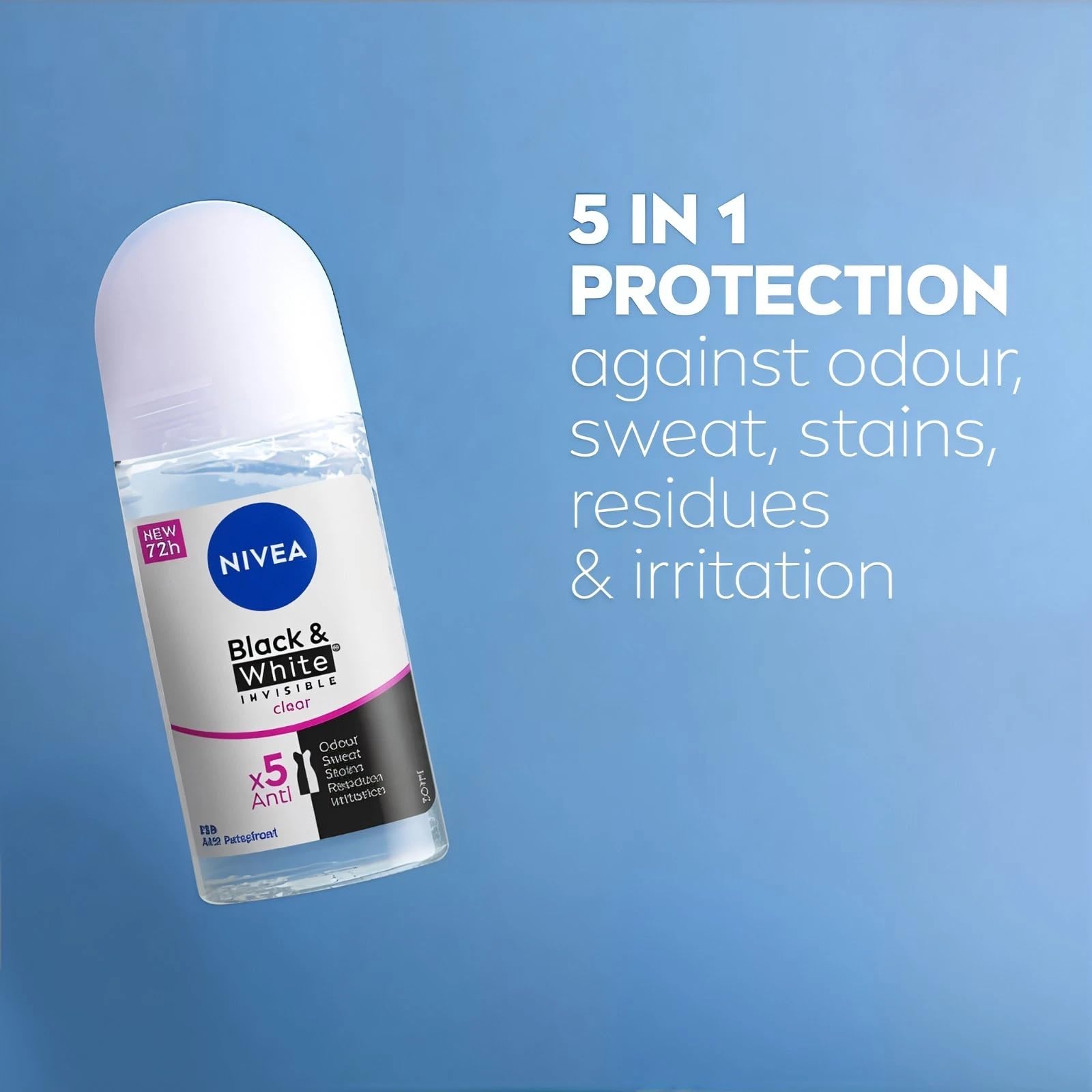 NIVEA Women 3-pack 50ml travel-size bottles arranged for on-the-go freshness
