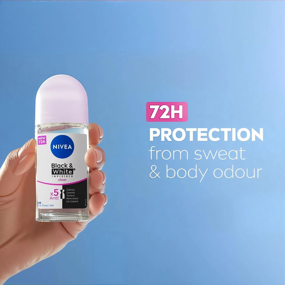 NIVEA Women Alcohol-free formula label close-up emphasizing gentle underarm care