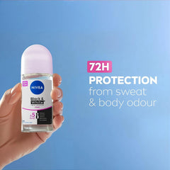 NIVEA Women Alcohol-free formula label close-up emphasizing gentle underarm care