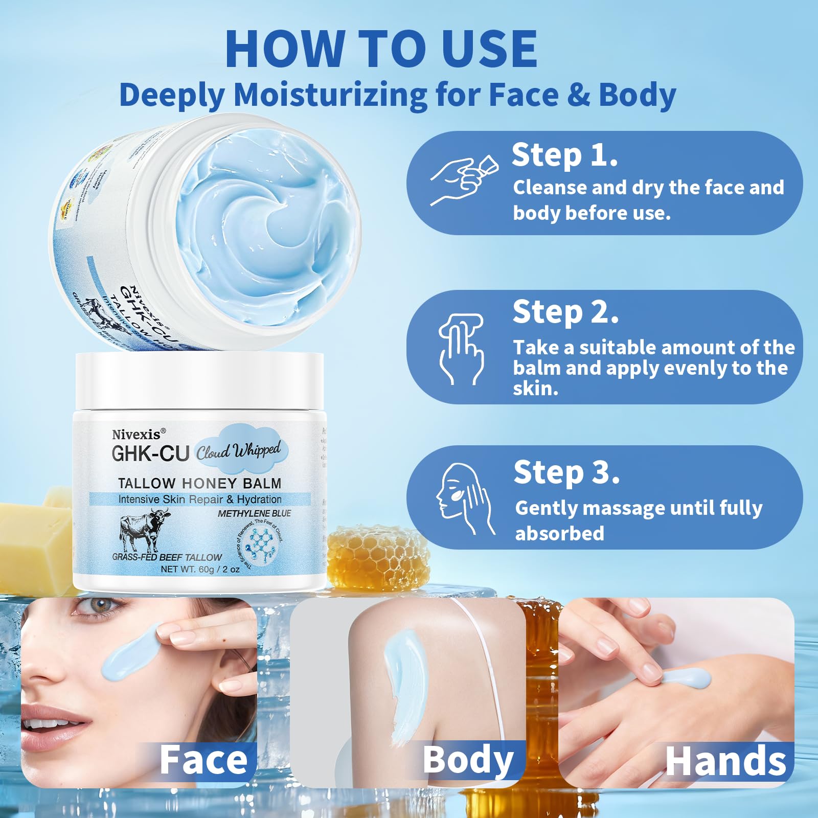 Nivexis skin-barrier closeup suggests soothing hydration for sensitive skin