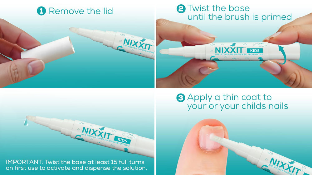 NIXXIT nail biting pen compact design ideal for school and home