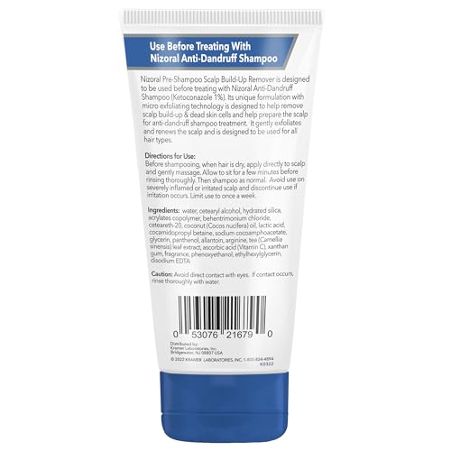 Nizoral Pre-Shampoo scalp massage demonstrates buildup removal