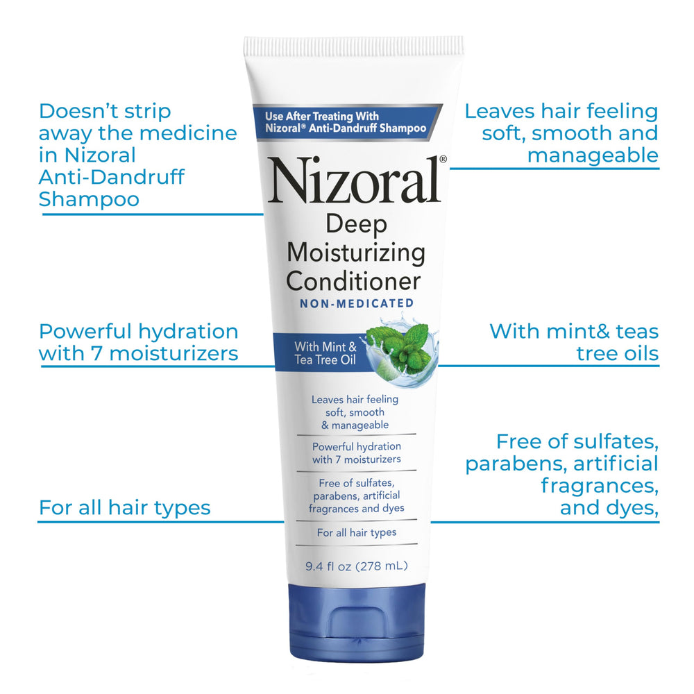 Nizoral refreshing mint tea tree oil hints at cooling sensation during wash