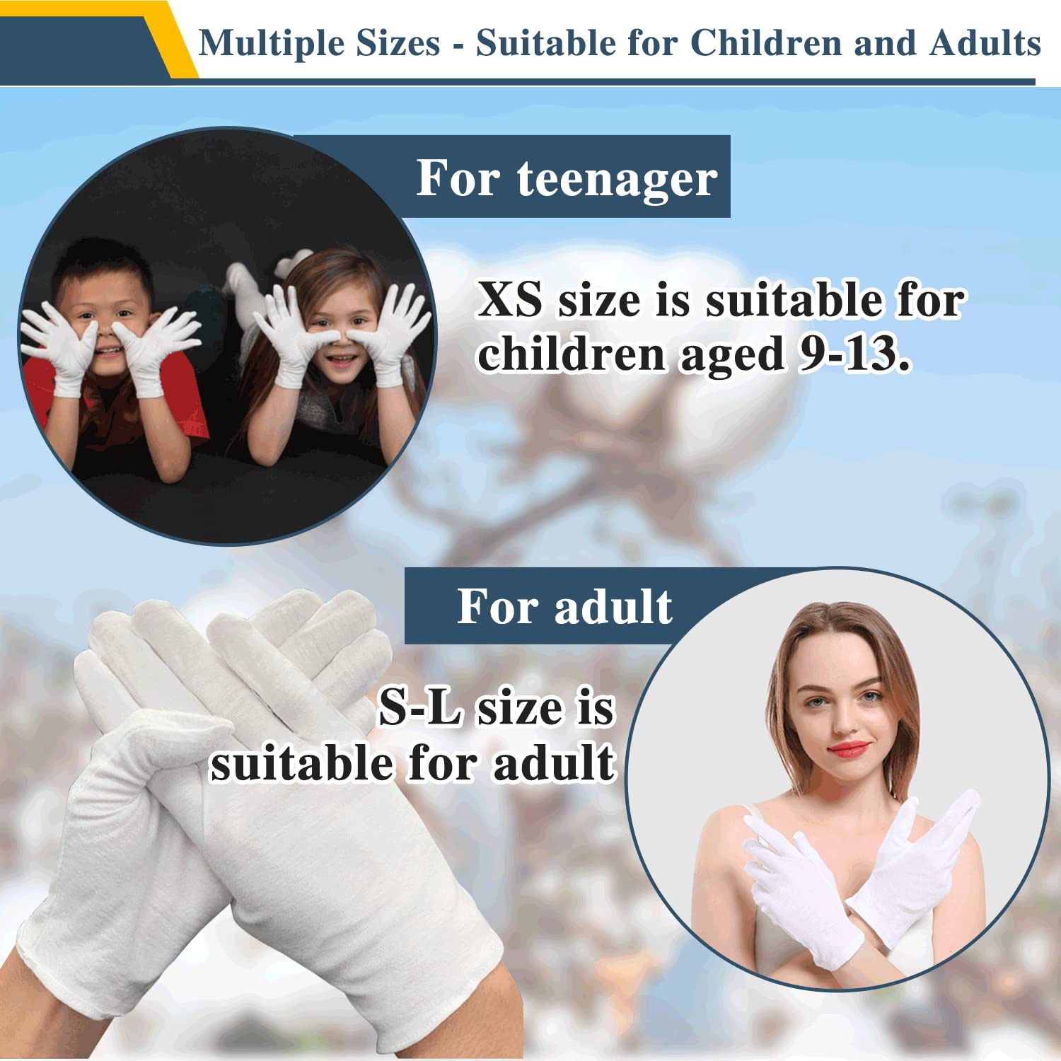 NJDGF multifunction gloves illustrate versatile uses like moisturizing and light tasks.