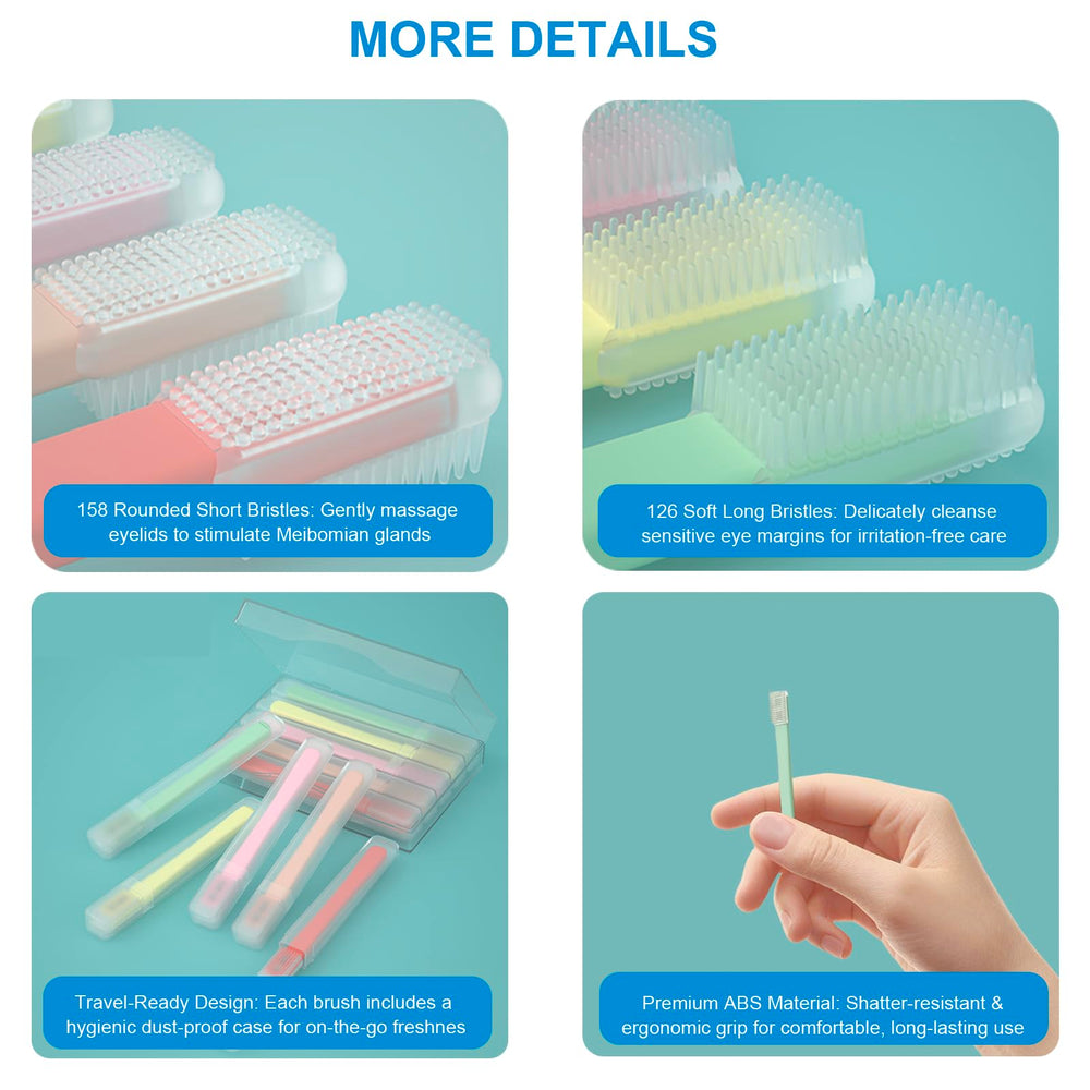 NKQ Eyelid Brush colorful variant illustration promoting eye hygiene habit.