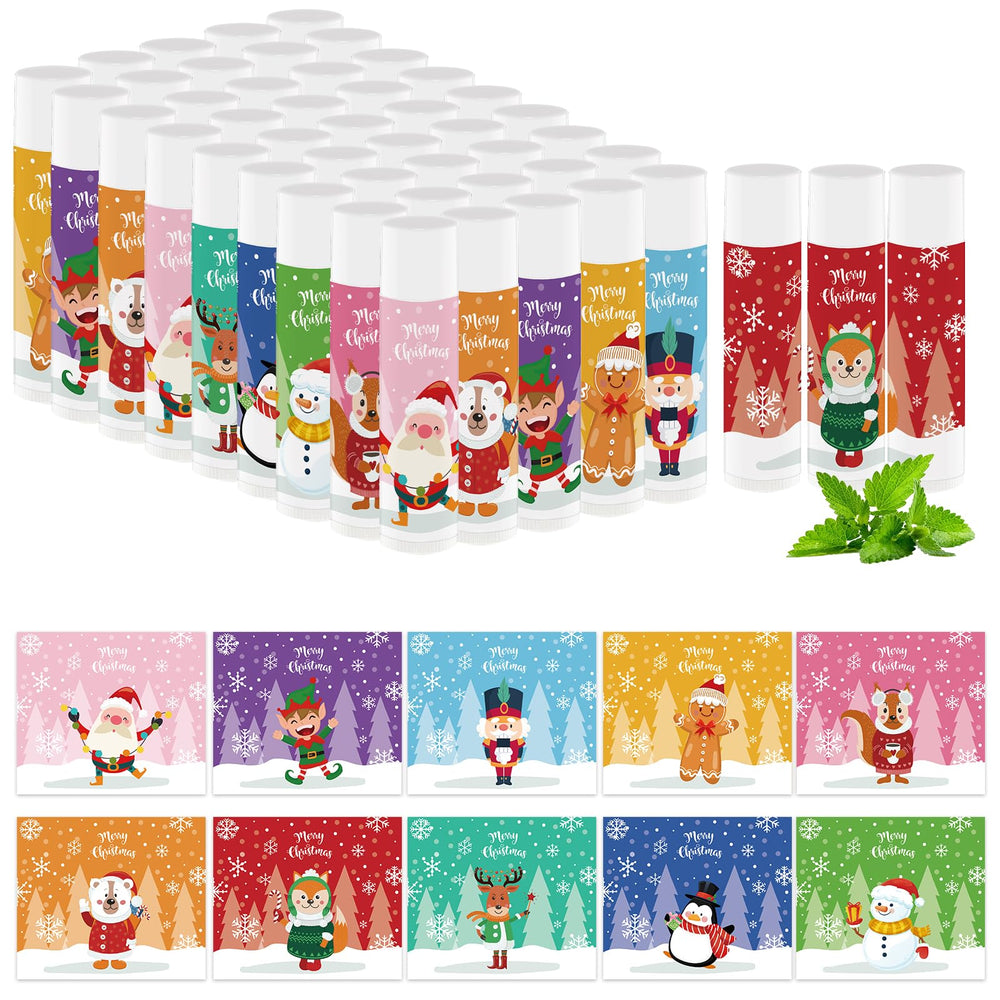 Nlicrst Christmas lip balm bulk pack—perfect stocking stuffers for guests.