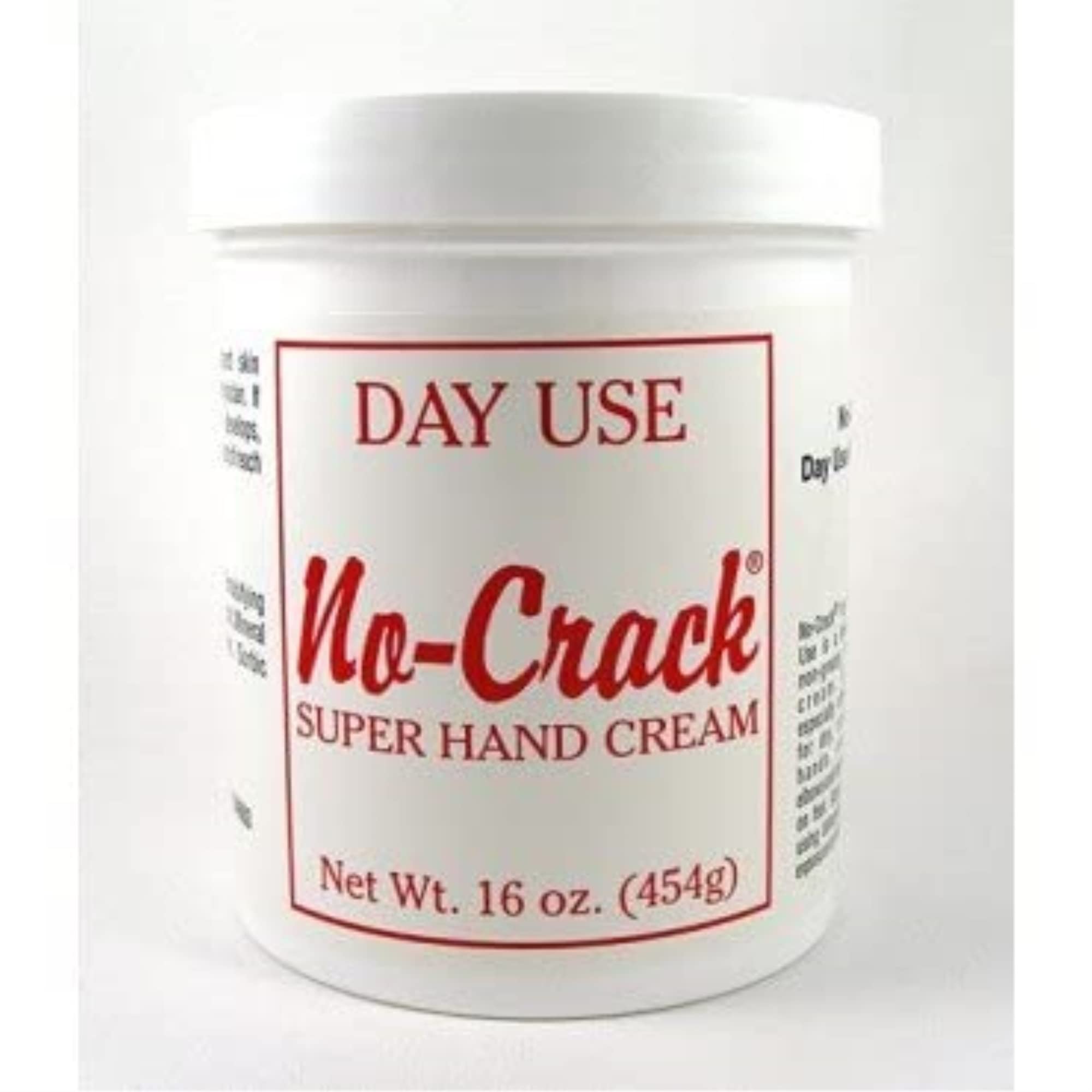 Close-up of No Crack Day Use Cream texture showing non-greasy absorption.