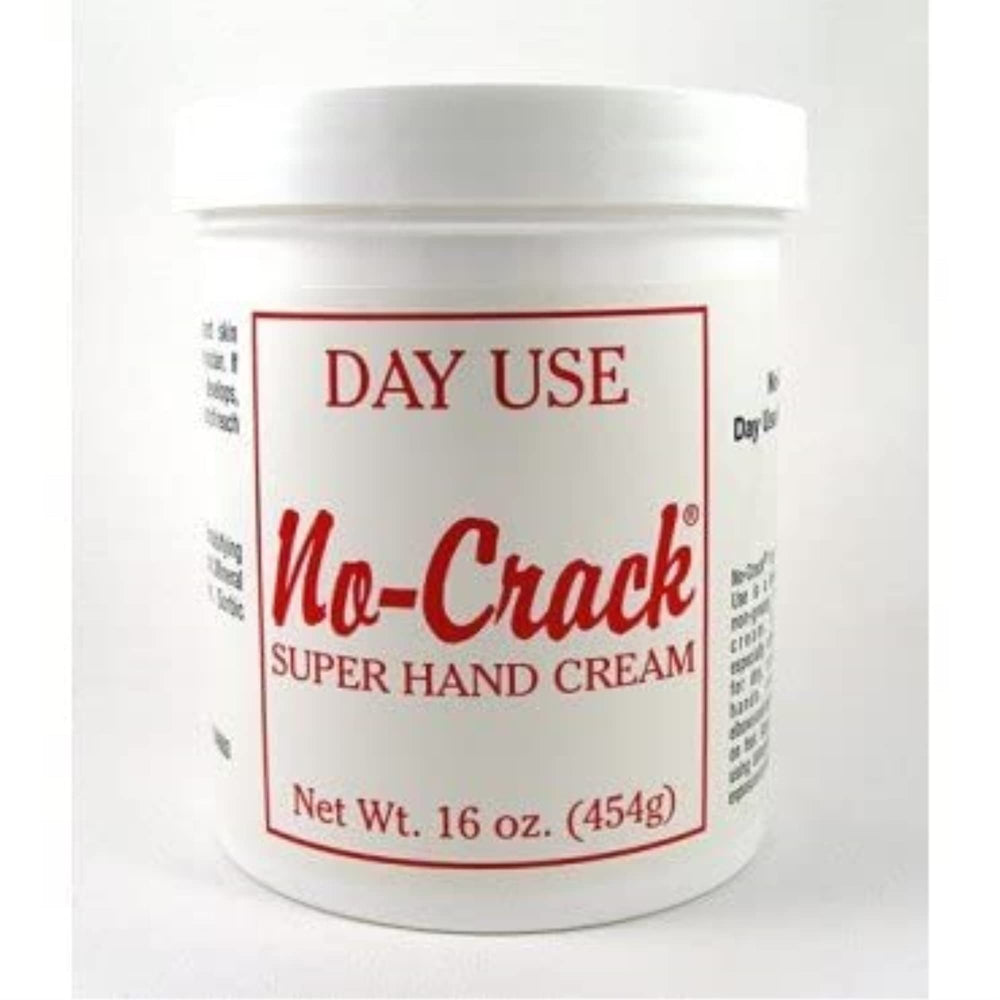 Close-up of No Crack Day Use Cream texture showing non-greasy absorption.