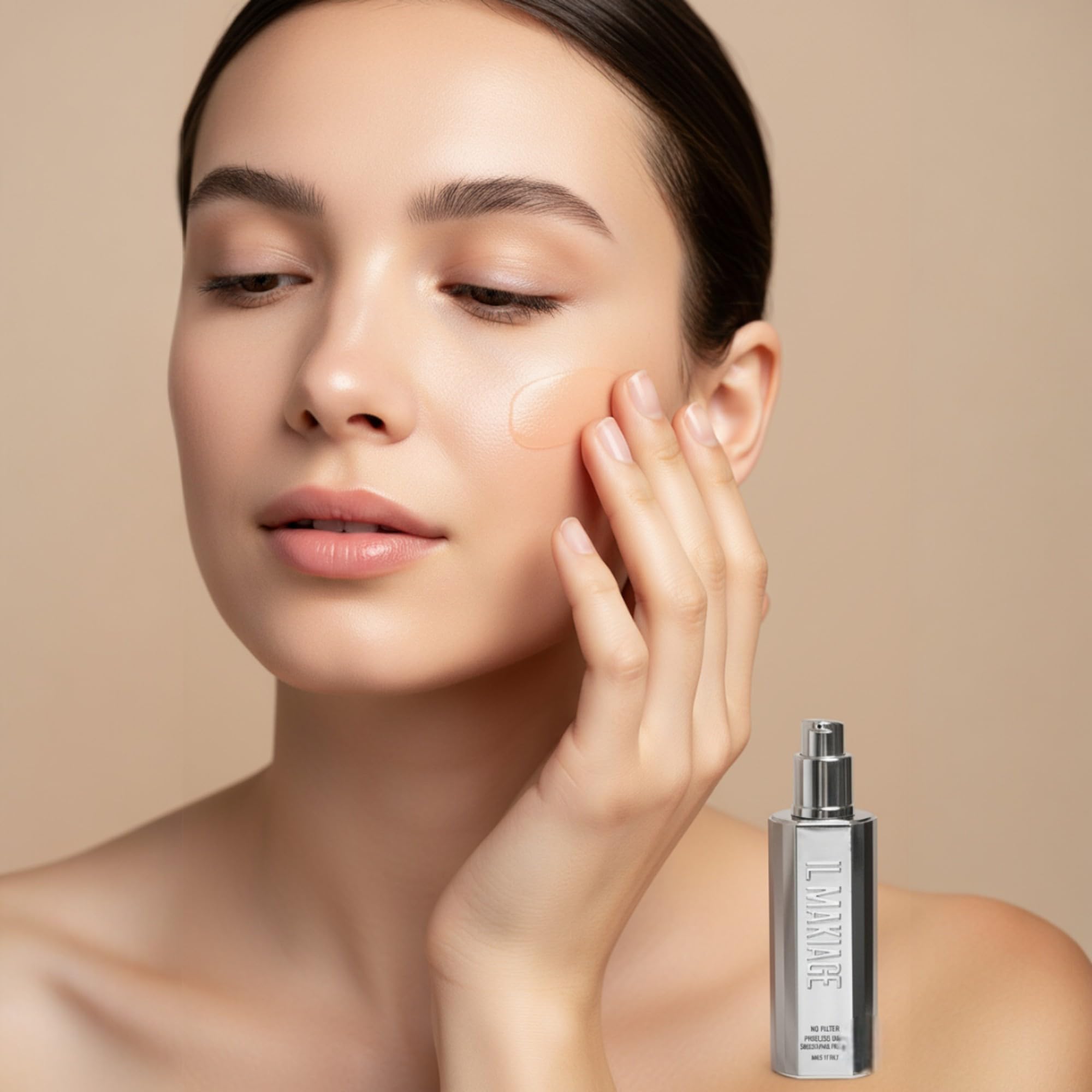 No Filter Poreless Base applies as invisible white shade blending seamlessly into every skin tone.