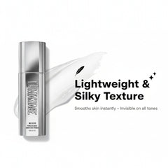No Filter Poreless Base texture swatch demonstrates silky smoothing feel that minimizes fine lines.
