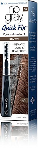 No Gray Quick Fix brown applicator shows instant root touch up for on-the-go color