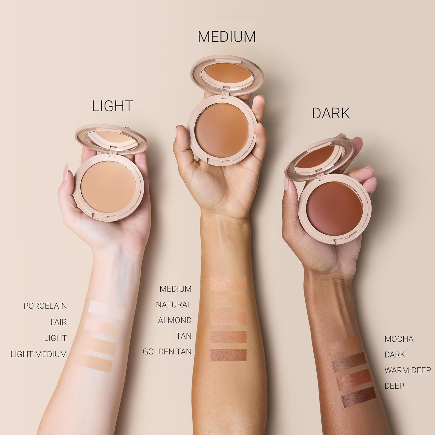 No Makeup Makeup closeup brush stroke shows buildable, lightweight texture.