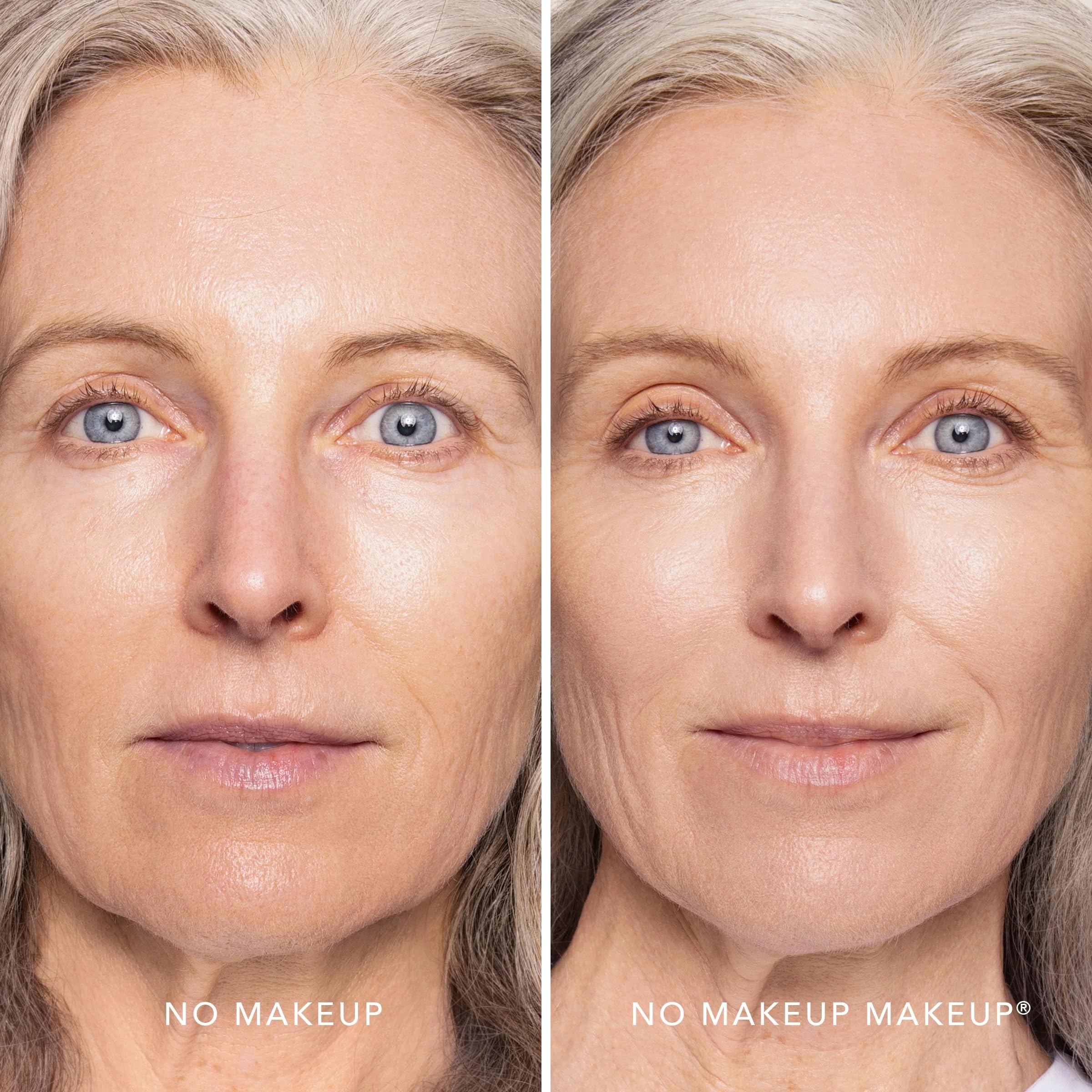 No Makeup Makeup shade range display highlights inclusive options from porcelain to deep.