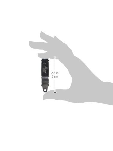 No-mes fingernail clipper – dimensions show compact storage profile.