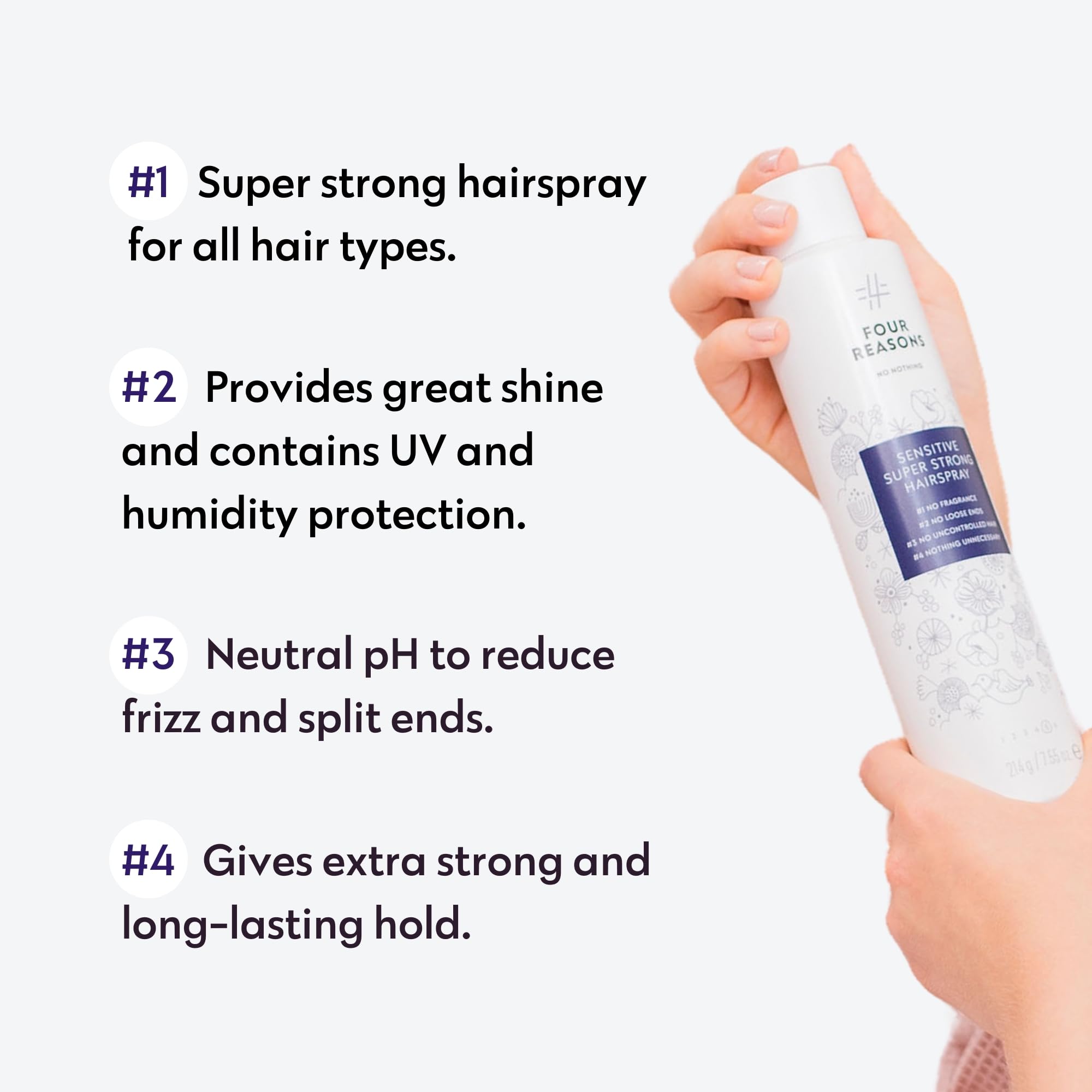 No nothing humidity protection hairspray spray keeps styles resilient against moisture without stickiness.