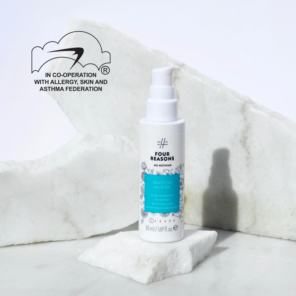 No Nothing Ingredient icons highlight hypoallergenic, vegan, cruelty-free features.