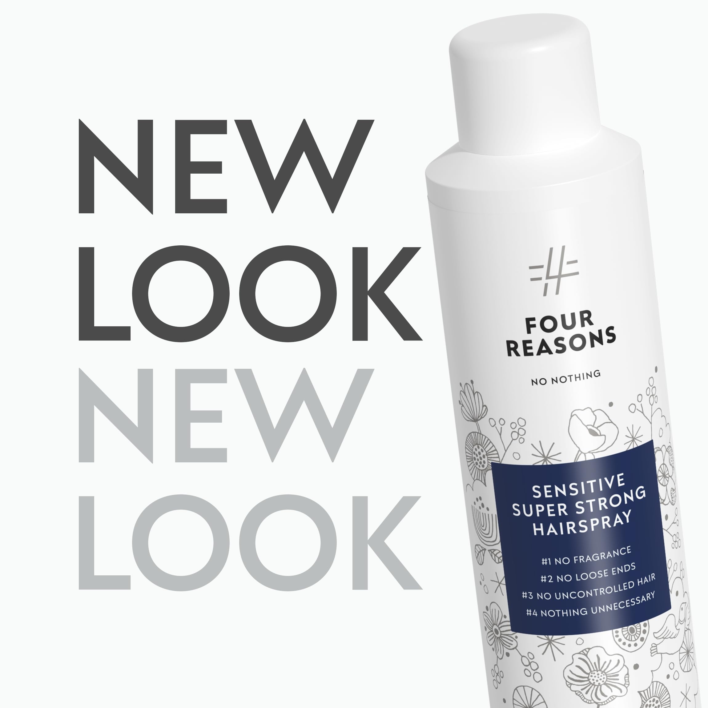 No nothing new packaging hairspray communicates updated design while preserving fragrance-free benefits.