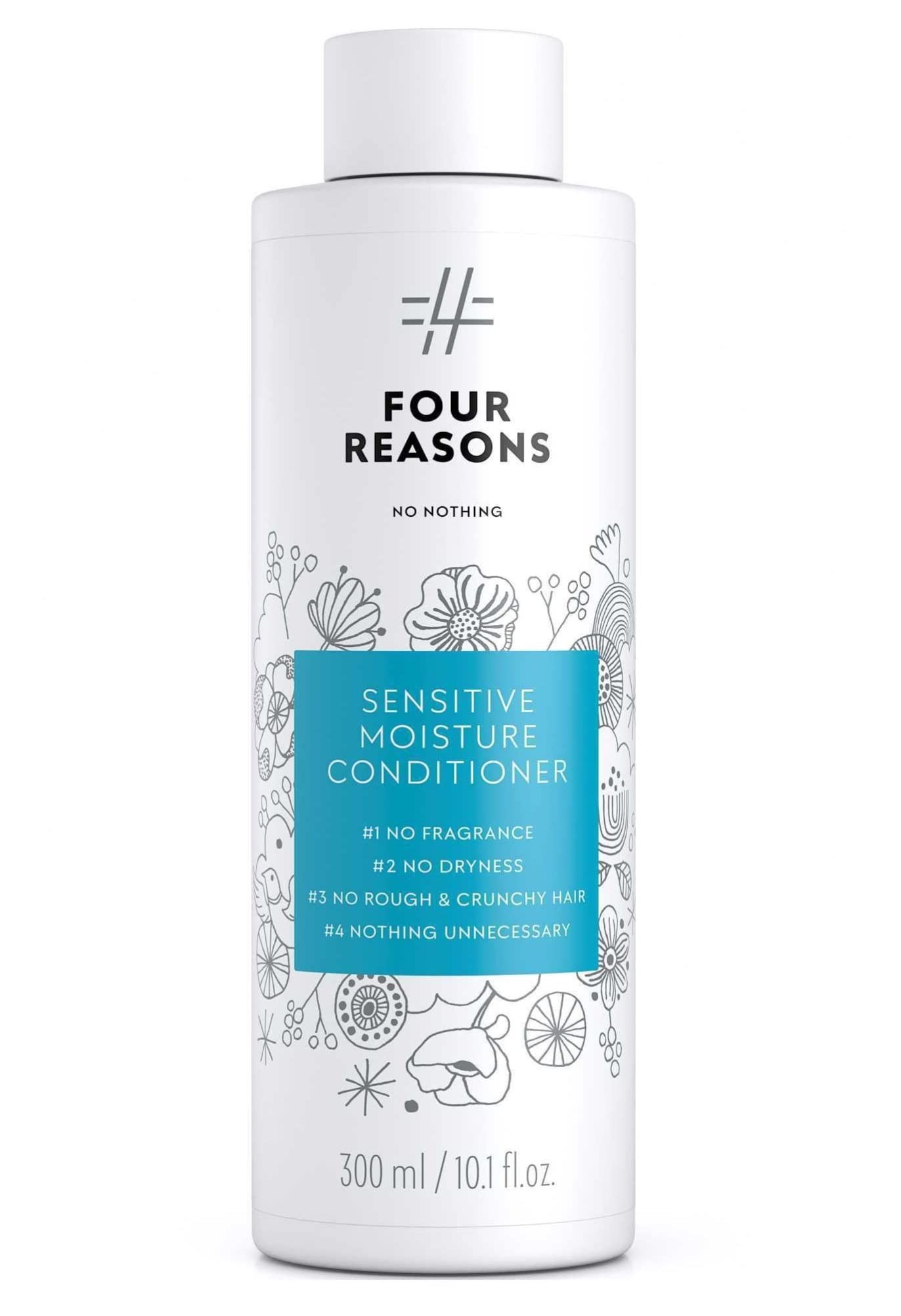 No Nothing Sensitive Moisture Conditioner bottle demonstrates fragrance-free hydration for sensitive scalps.