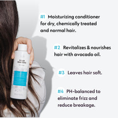 No Nothing Sensitive Moisture Conditioner pump ready for easy, gentle daily use on dry hair.