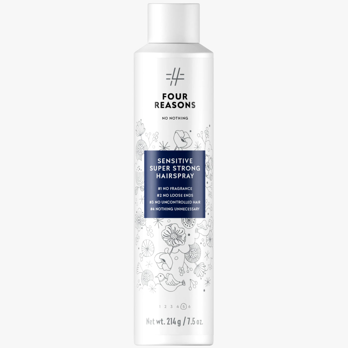 No nothing sensitive unscented hairspray bottle demonstrates fragrance-free, long-lasting hold for sensitive scalps.