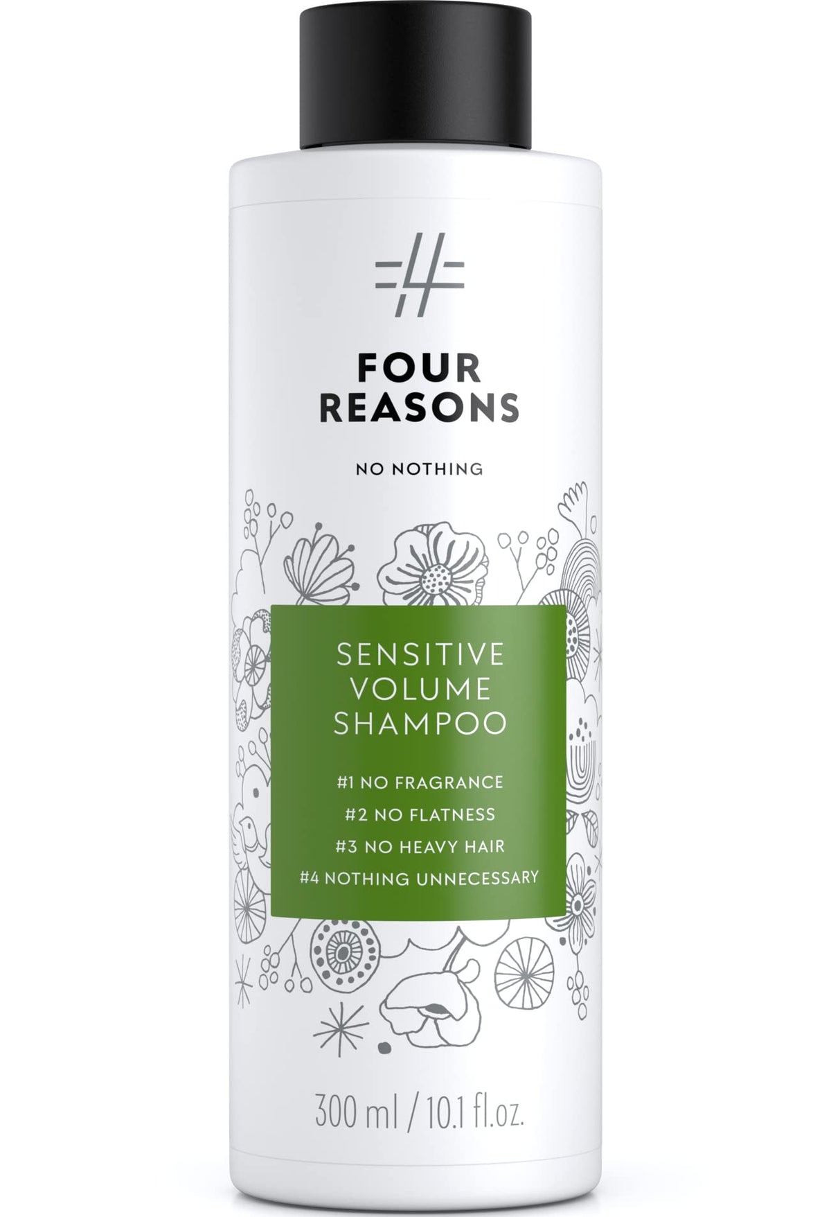 No Nothing Sensitive Volumizing Shampoo bottle with fragrance-free formula for sensitive scalps.