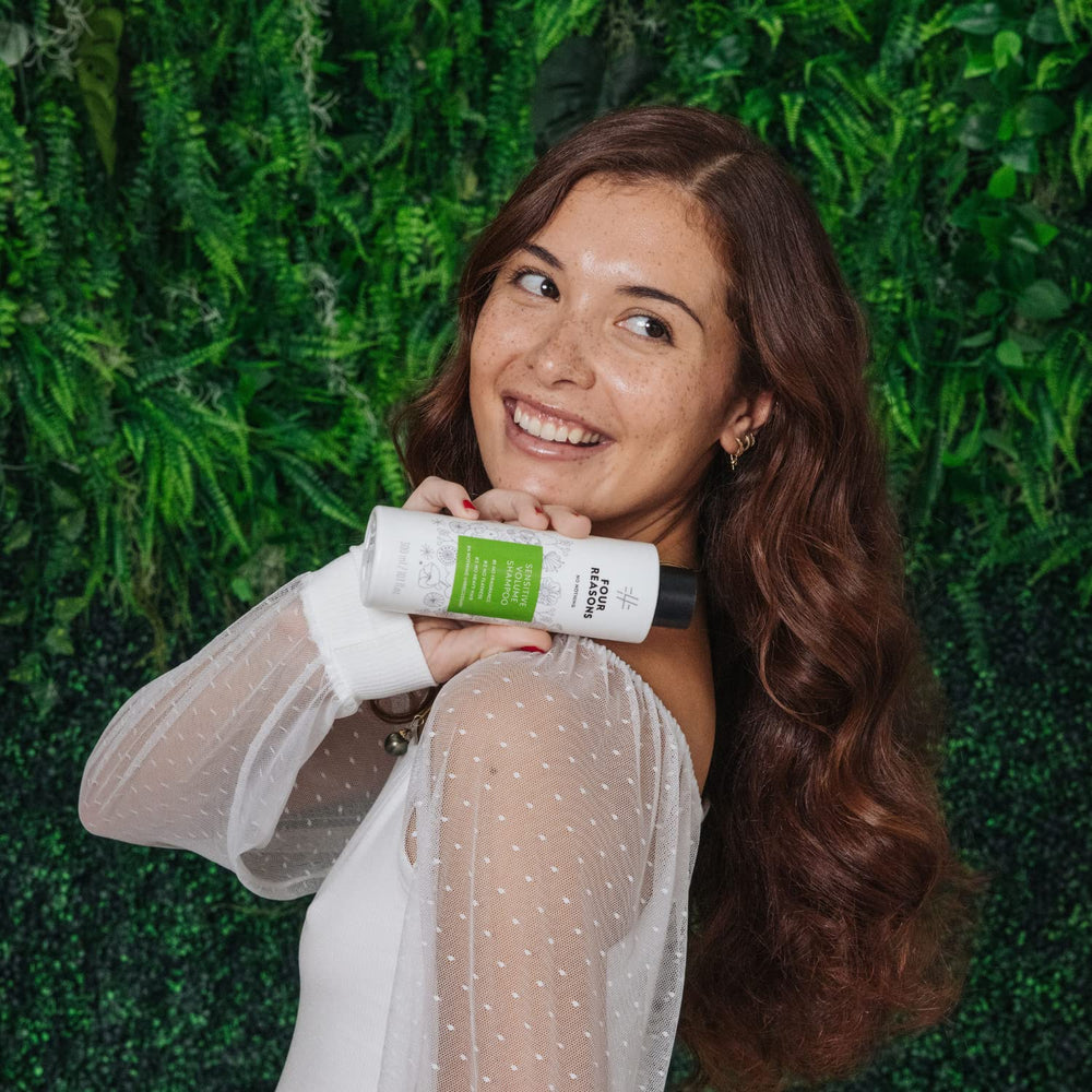 No Nothing Sensitive Volumizing Shampoo lather close-up showing gentle cleansing for sensitive skin.