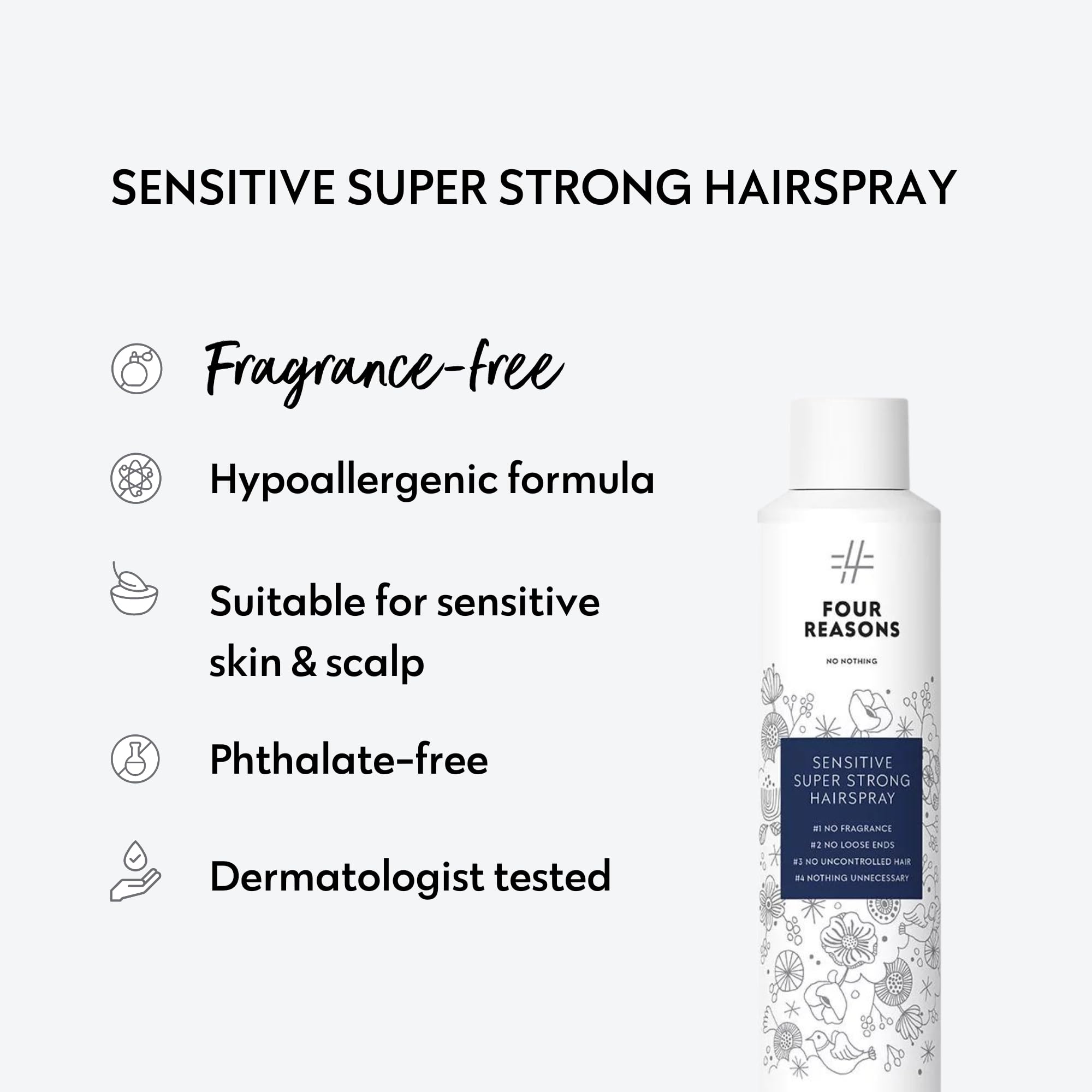 No nothing silky finish hairspray application smooths and adds shine while maintaining a natural look.