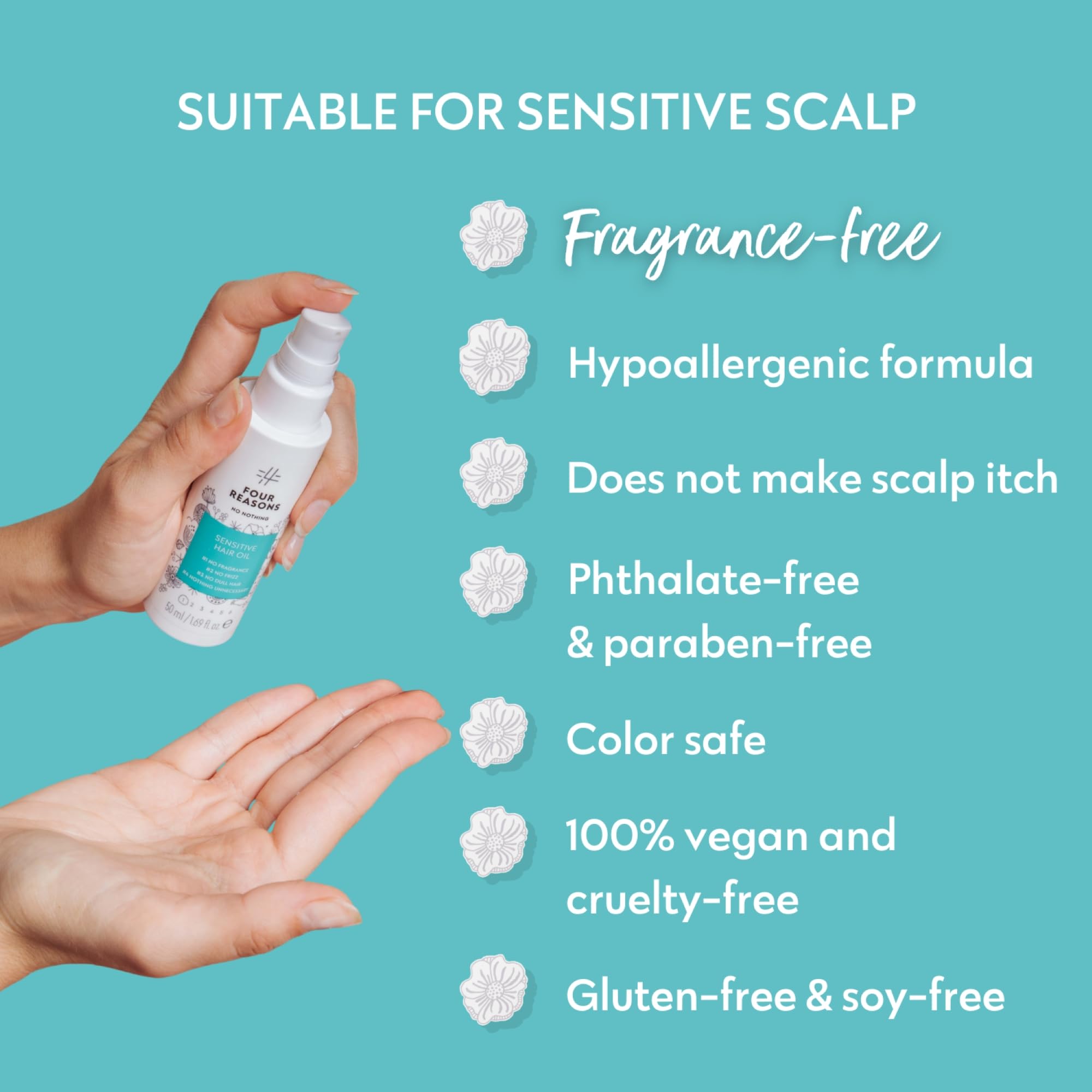 No Nothing Vegan Cruelty-Free badge confirms ethical hair care.