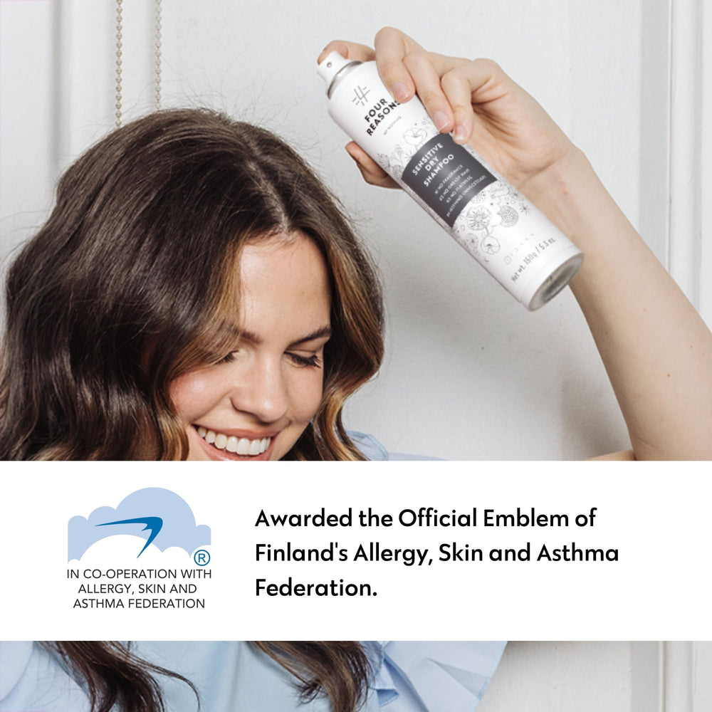 No Nothing Very Sensitive Dry Shampoo invisible finish emphasizes no white residue on light or fine hair.