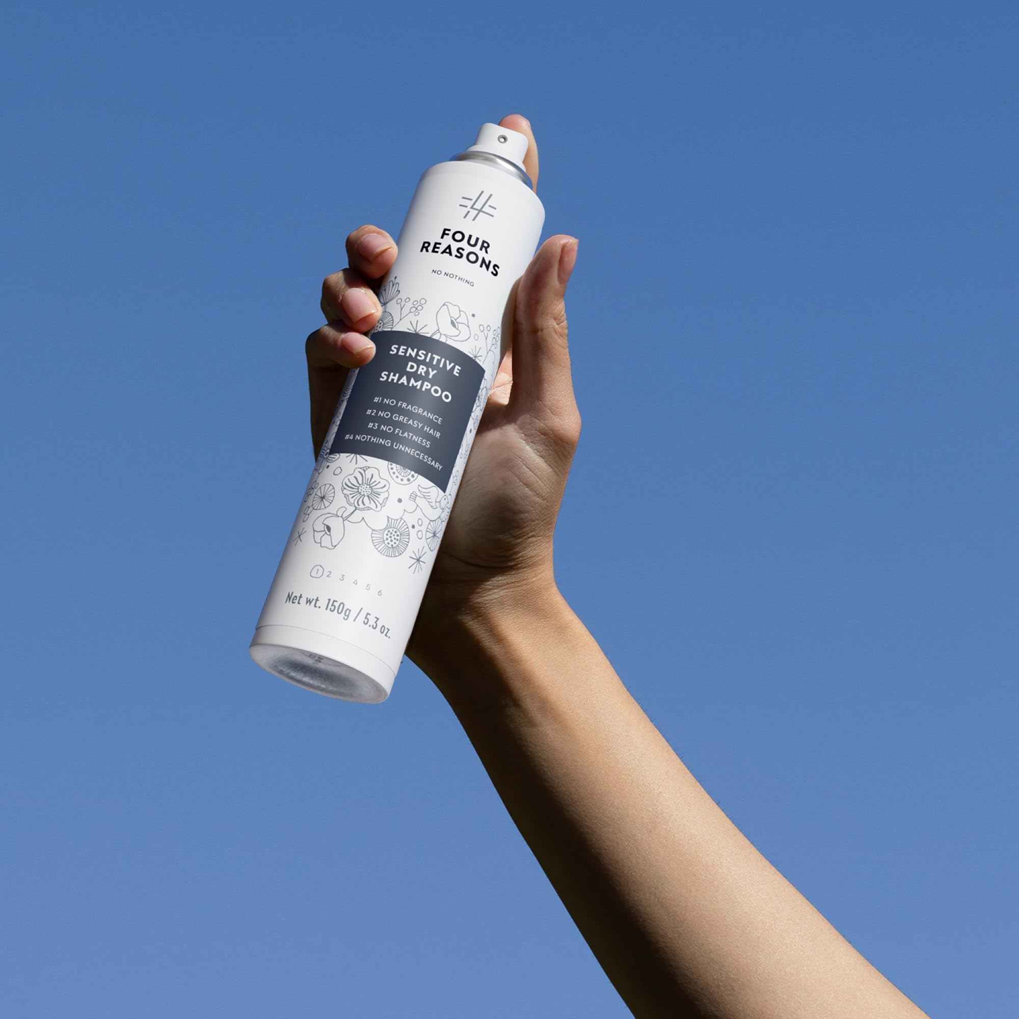 No Nothing Very Sensitive Dry Shampoo vegan formula image conveys clean ingredients and everyday usability.